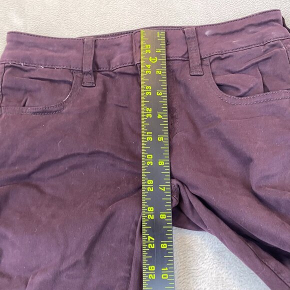 American Eagle Outfitters Womens Jeans Size 0 Skinny Jeggings Stretch Purple - Picture 7 of 15